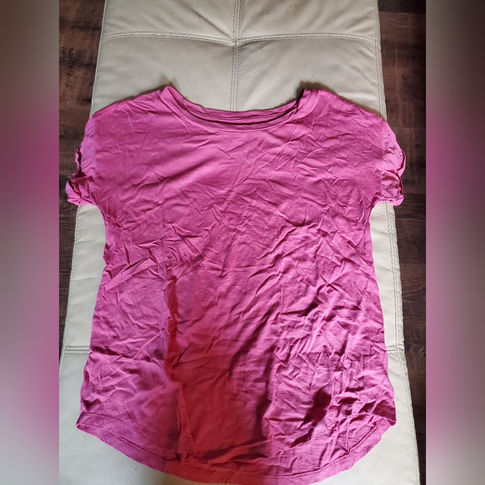 Maurices 24/7 barbie pink drop shoulder tee